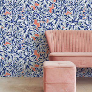 GILIANE - Papier peint fleurs de cristal salon