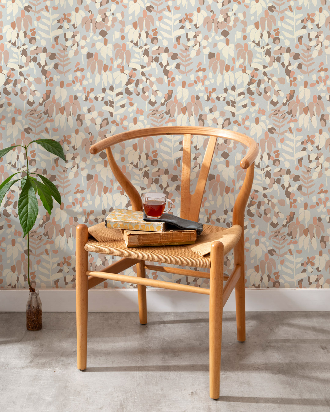 VIRGIL- Papier peint marguerite pastel