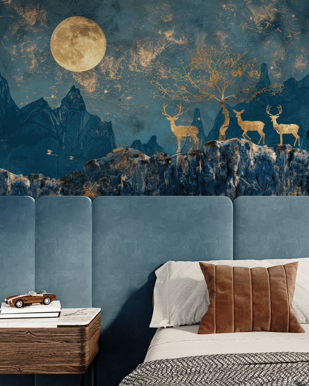 CIELA - Papier peint panoramique montagne hivernale chambre garçon