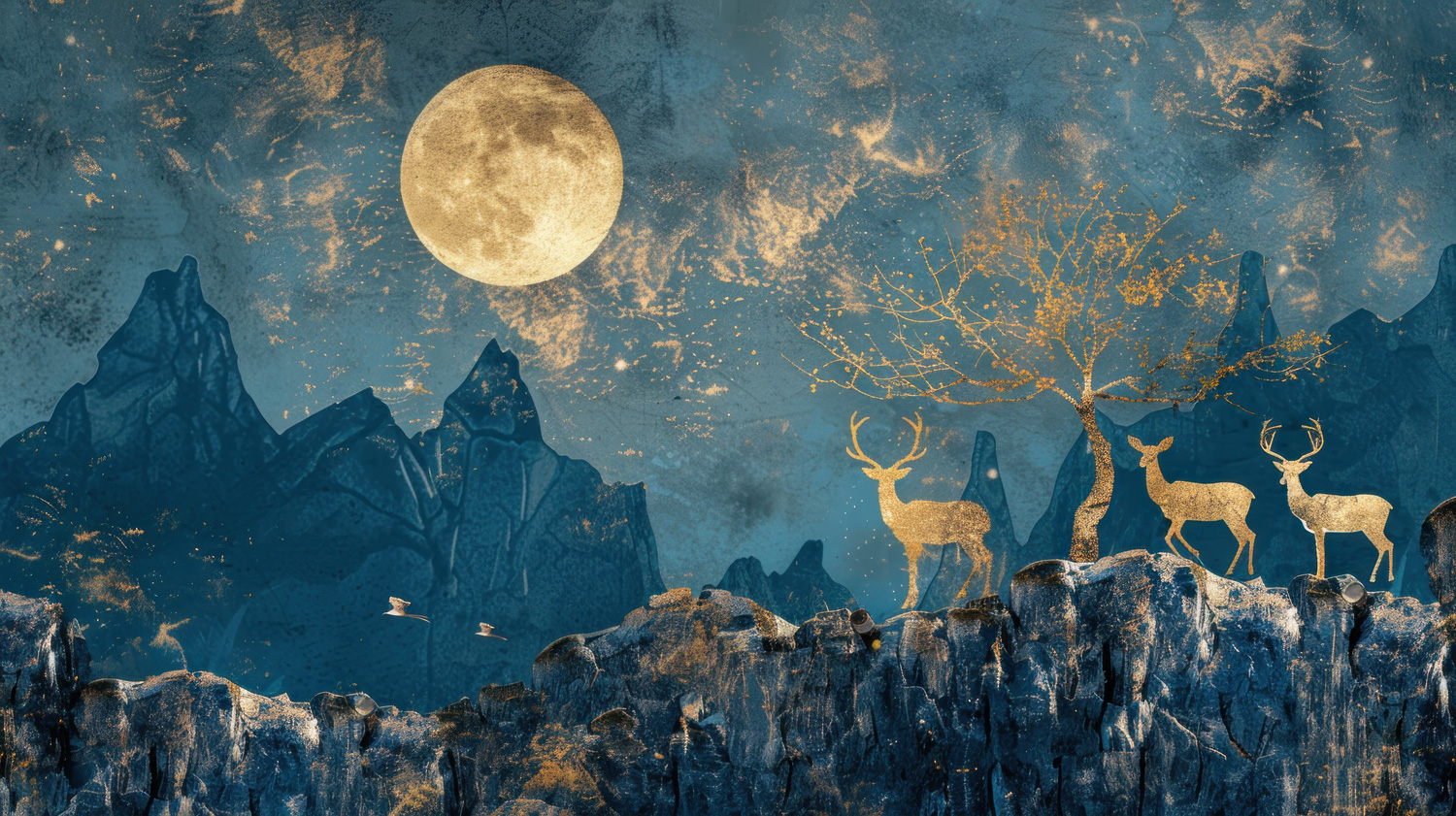 CIELA - Papier peint panoramique montagne hivernale