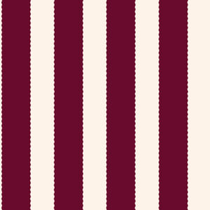 FRANCESCO - Papier peint rayé bords ondulés bordeaux