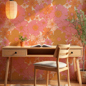 JESSICA - Papier peint flower power bureau