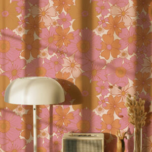 JESSICA - Papier peint flower power chambre