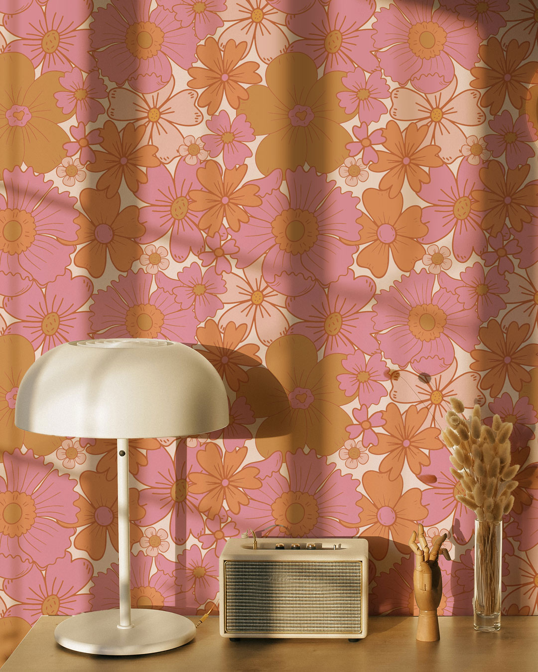 JESSICA - Papier peint flower power chambre