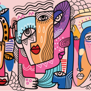 FERNANDE - Papier peint Picasso girly
