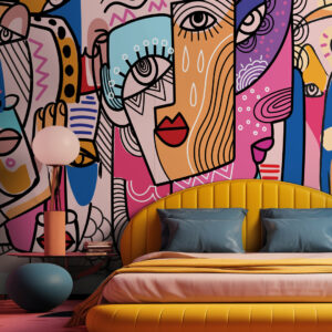 FERNANDE - Papier peint Picasso girly chambre