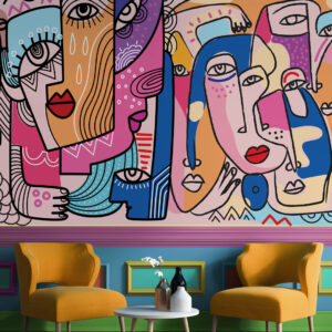 FERNANDE - Papier peint Picasso girly salon