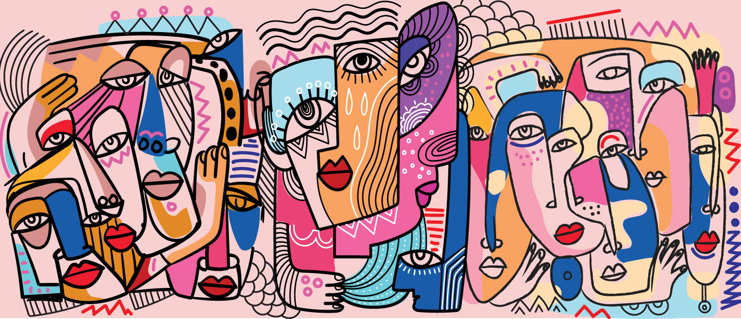 FERNANDE - Papier peint Picasso girly