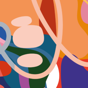 JACQUELINE - Papier peint panoramique grande fresque colorée