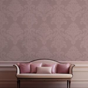 PENELOPE - Papier peint baroque ton sur ton salon
