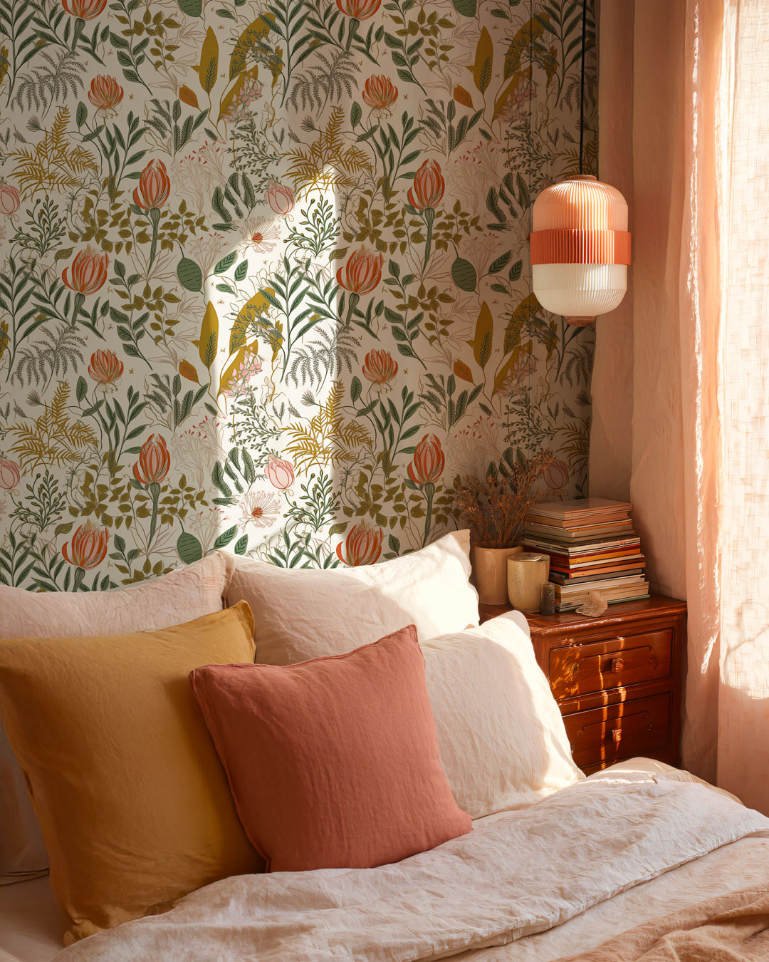 ROMAIN - papier peint petites fleurs des champs chambre 2