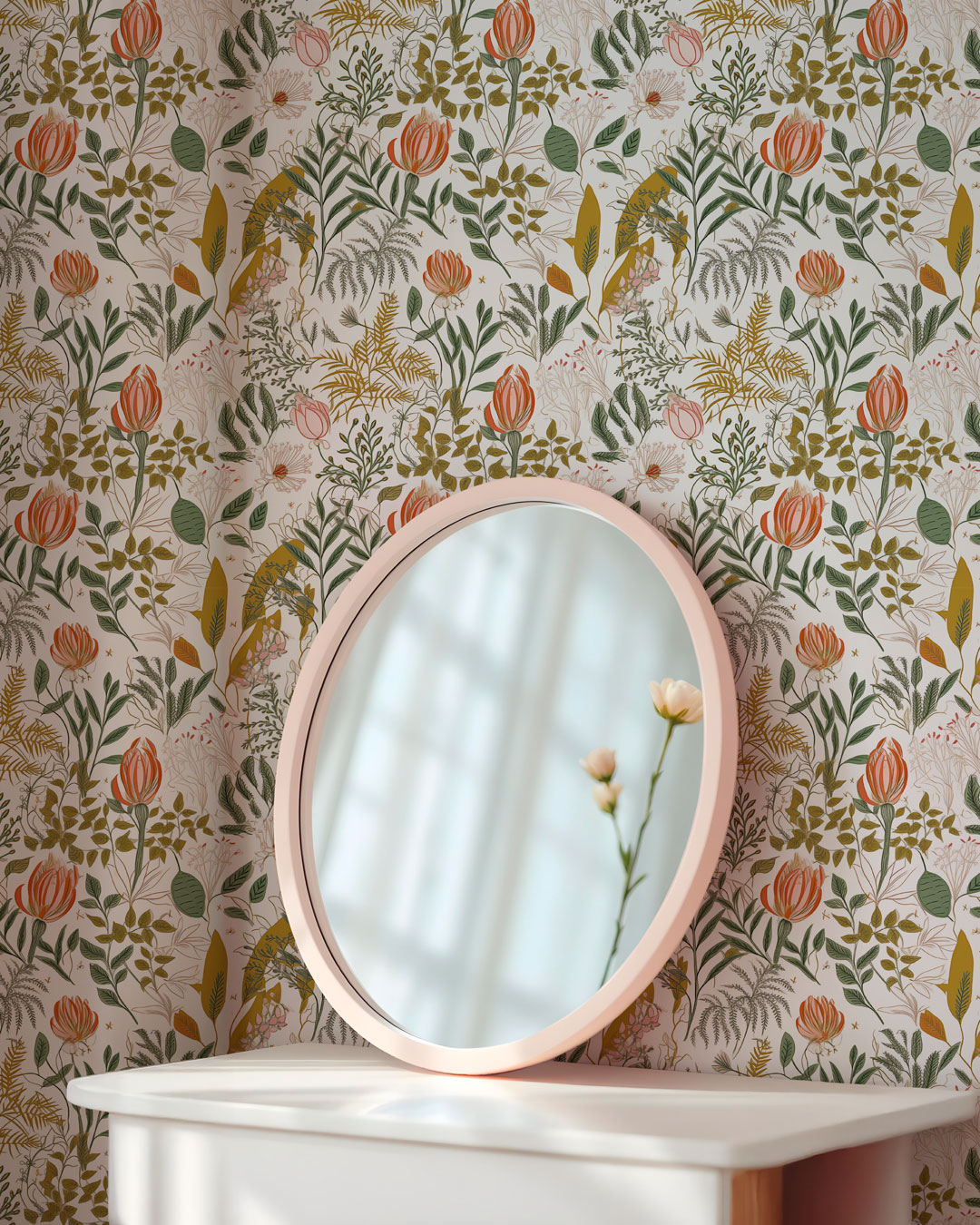 ROMAIN - papier peint petites fleurs des champs chambre