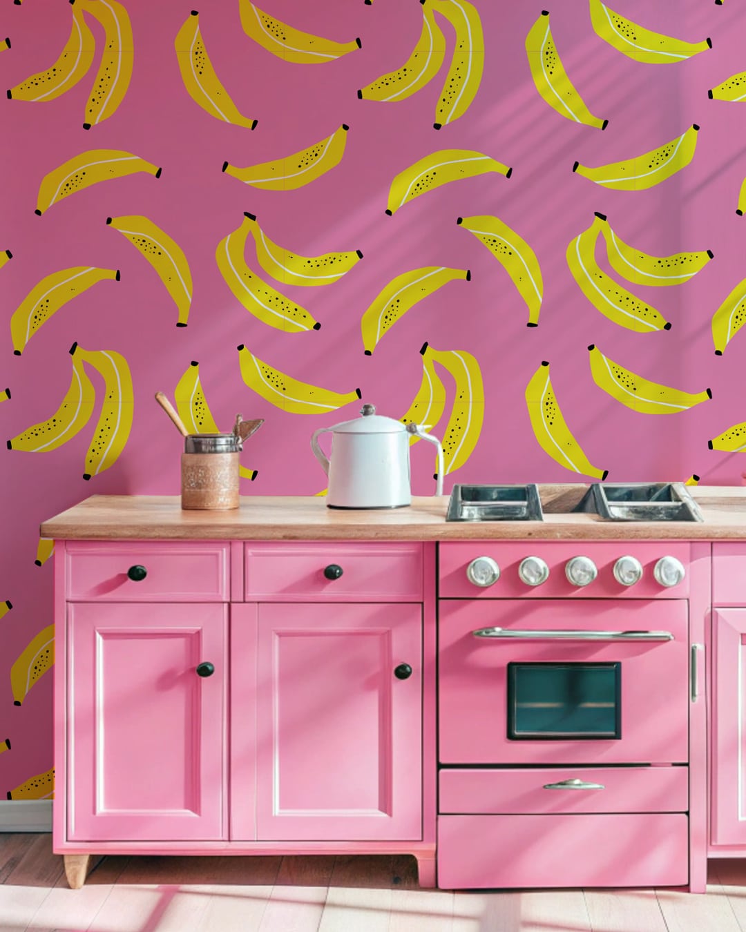 AWA - Papier peint banane flashy cuisine