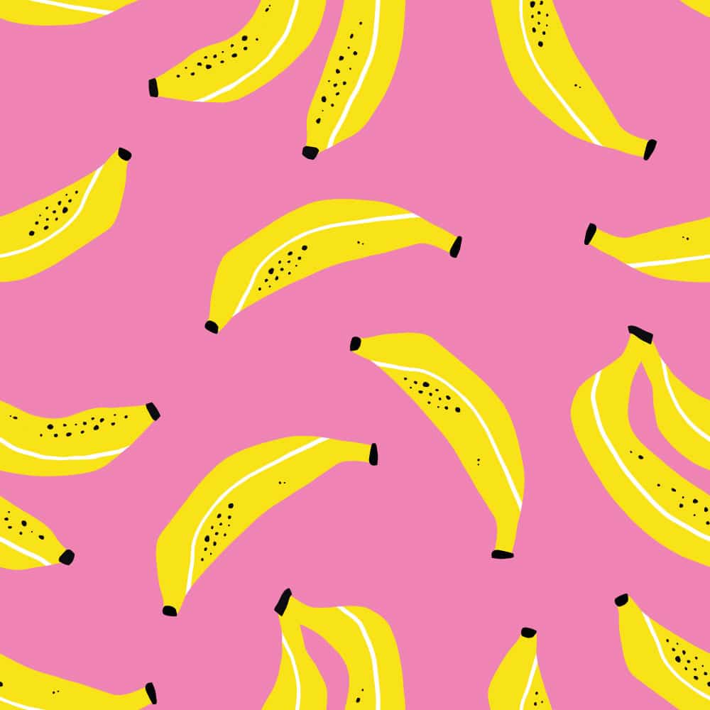 AWA - Papier peint banane flashy