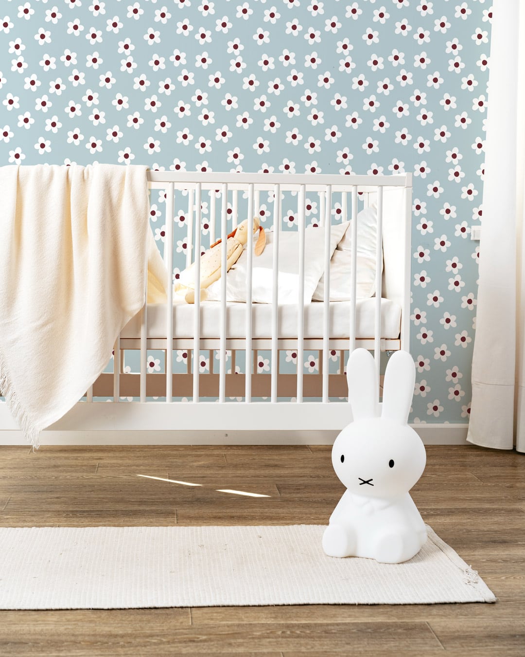 CYANE - Papier peint à fleurs chambre petite fille