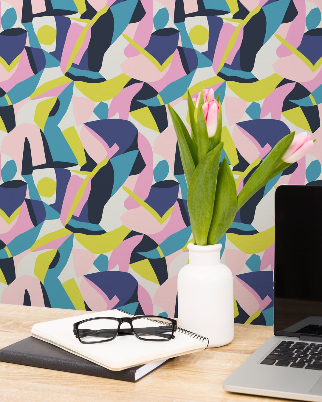 GLORIA - Papier peint arty fluo bureau