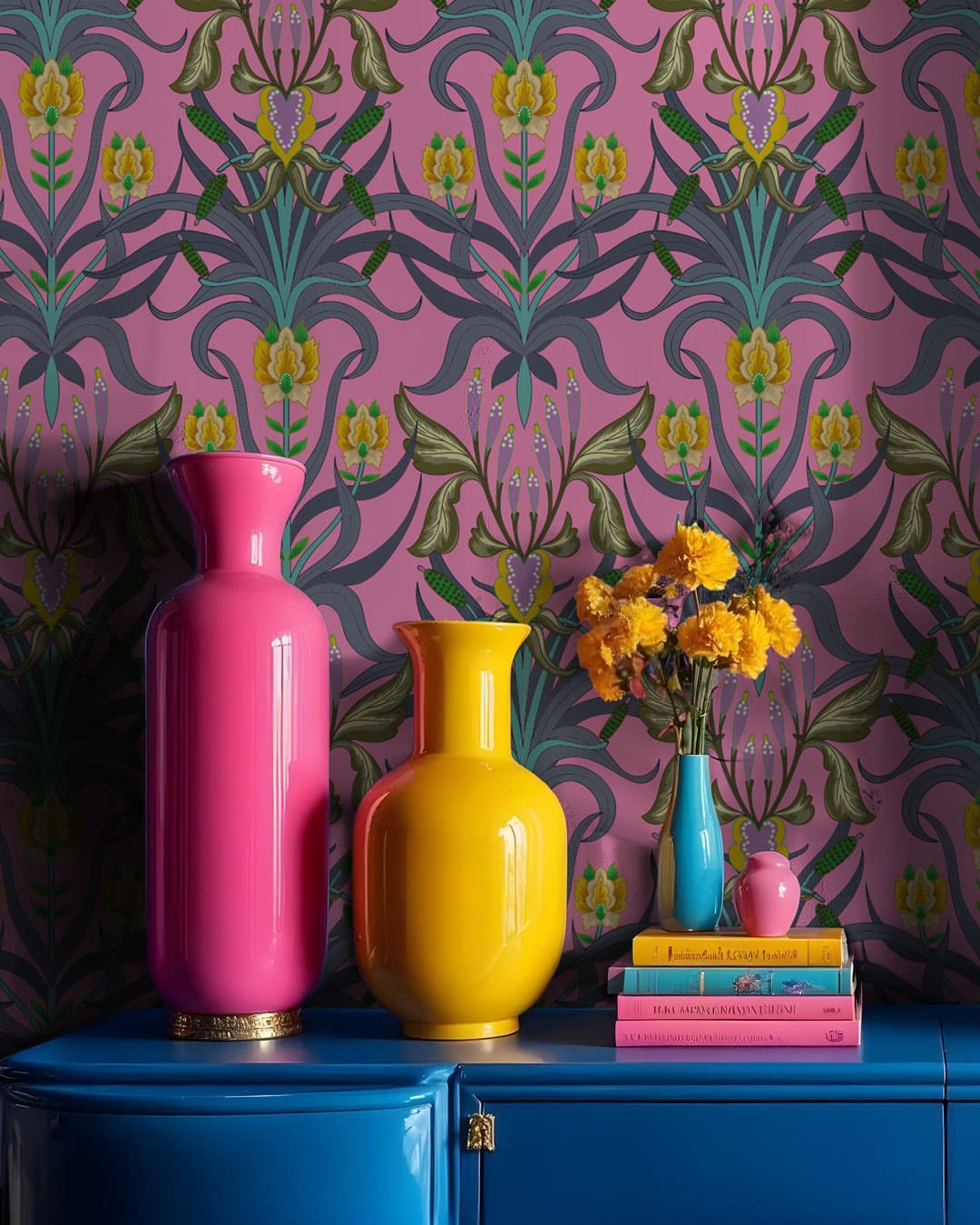 NICOLE - Papier peint art nouveau pop entrée