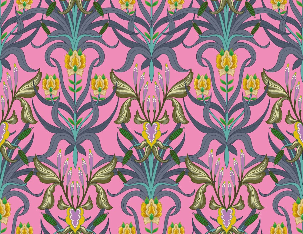 NICOLE - Papier peint art nouveau pop