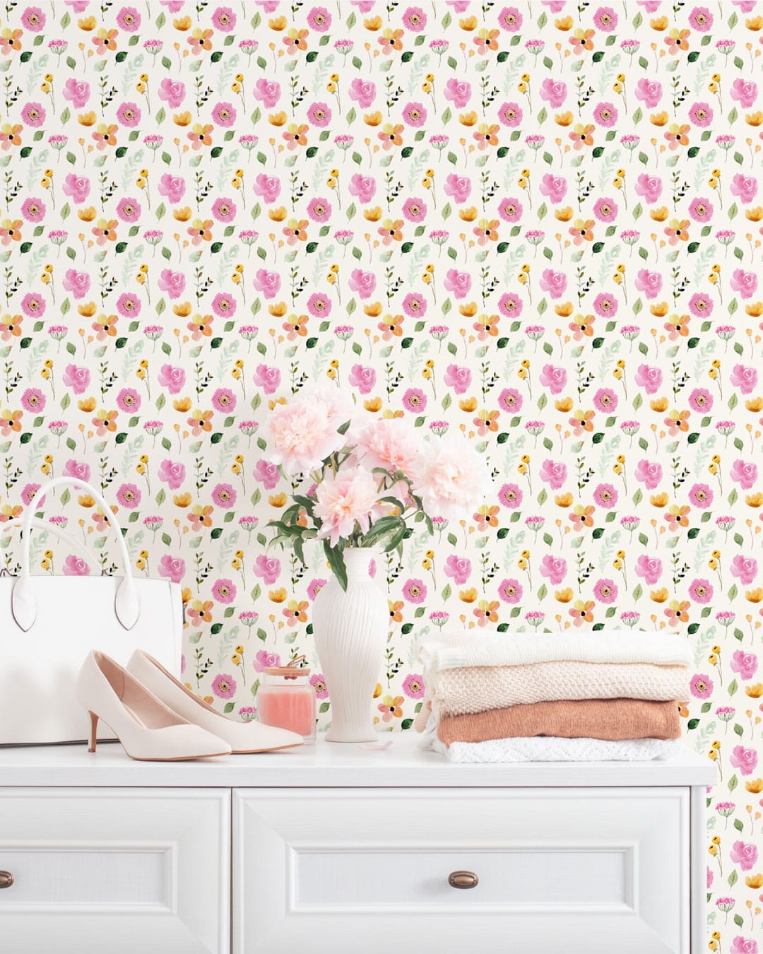 ROSALINE - Papier peint liberty girly chambre