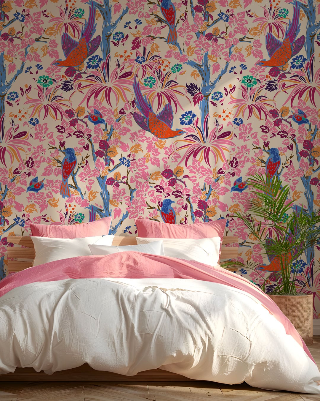 CIRCÉ - Papier peint bucolique oiseaux chambre