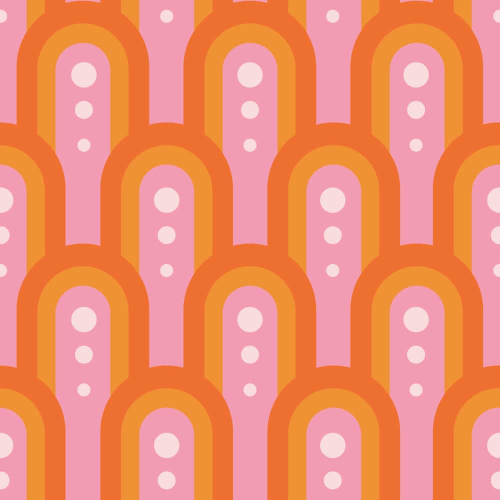 KLÉBER - Papier peint arc en ciel année 60