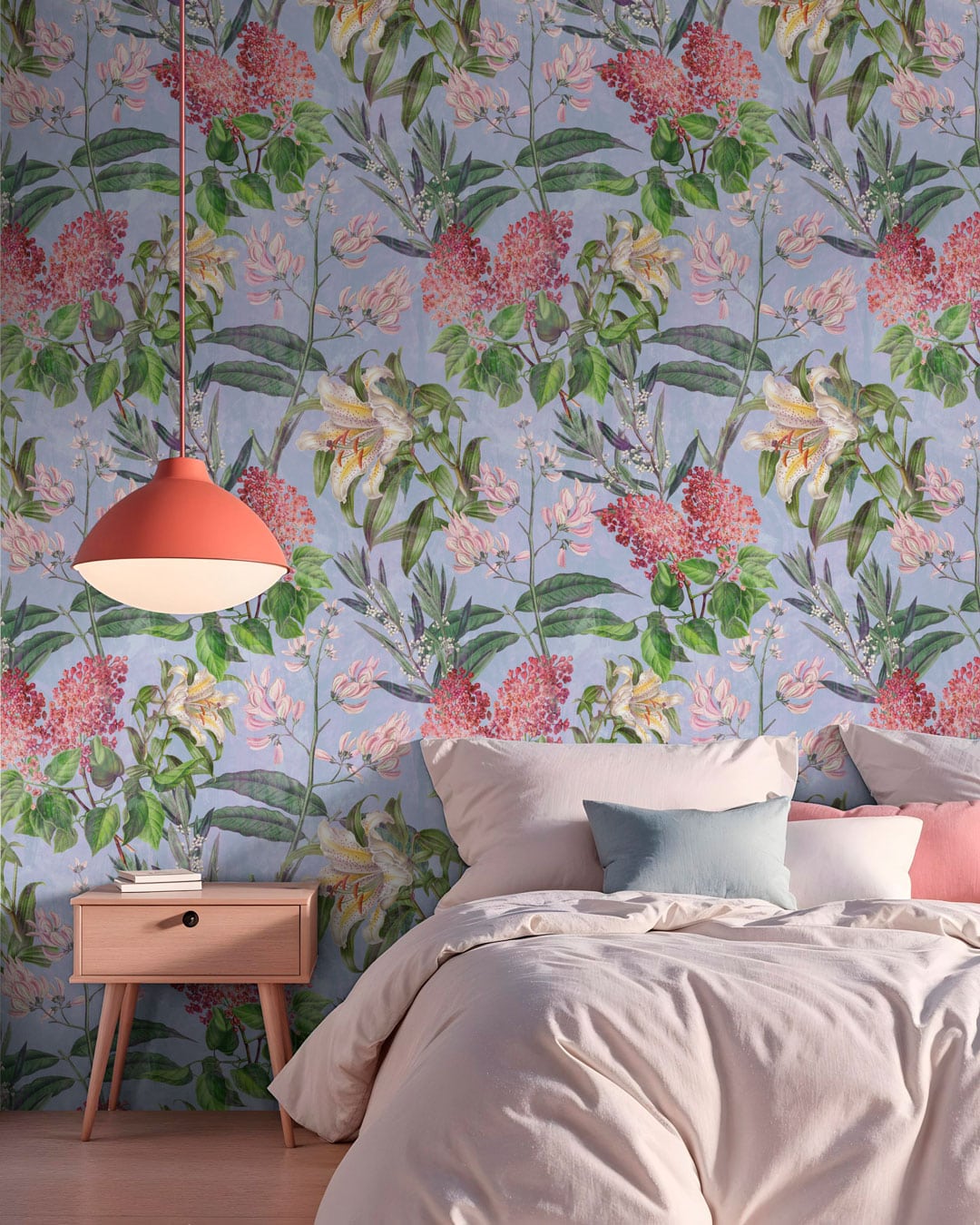 NALINI - Papier peint lys vintage chambre