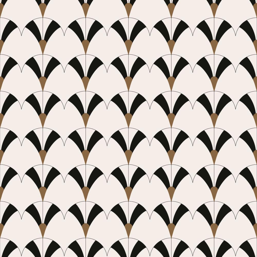 STANISLAS - Papier peint plume art déco