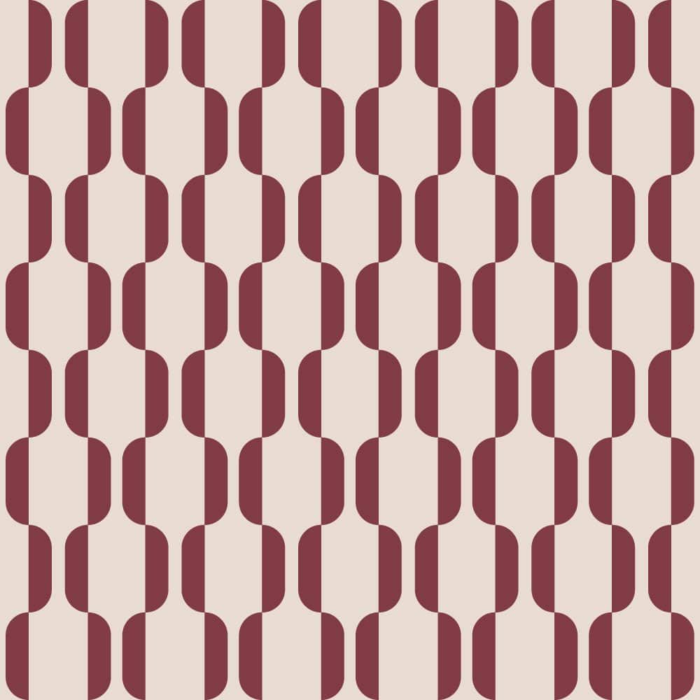 CHERRY - Papier peint rayures art déco bordeaux