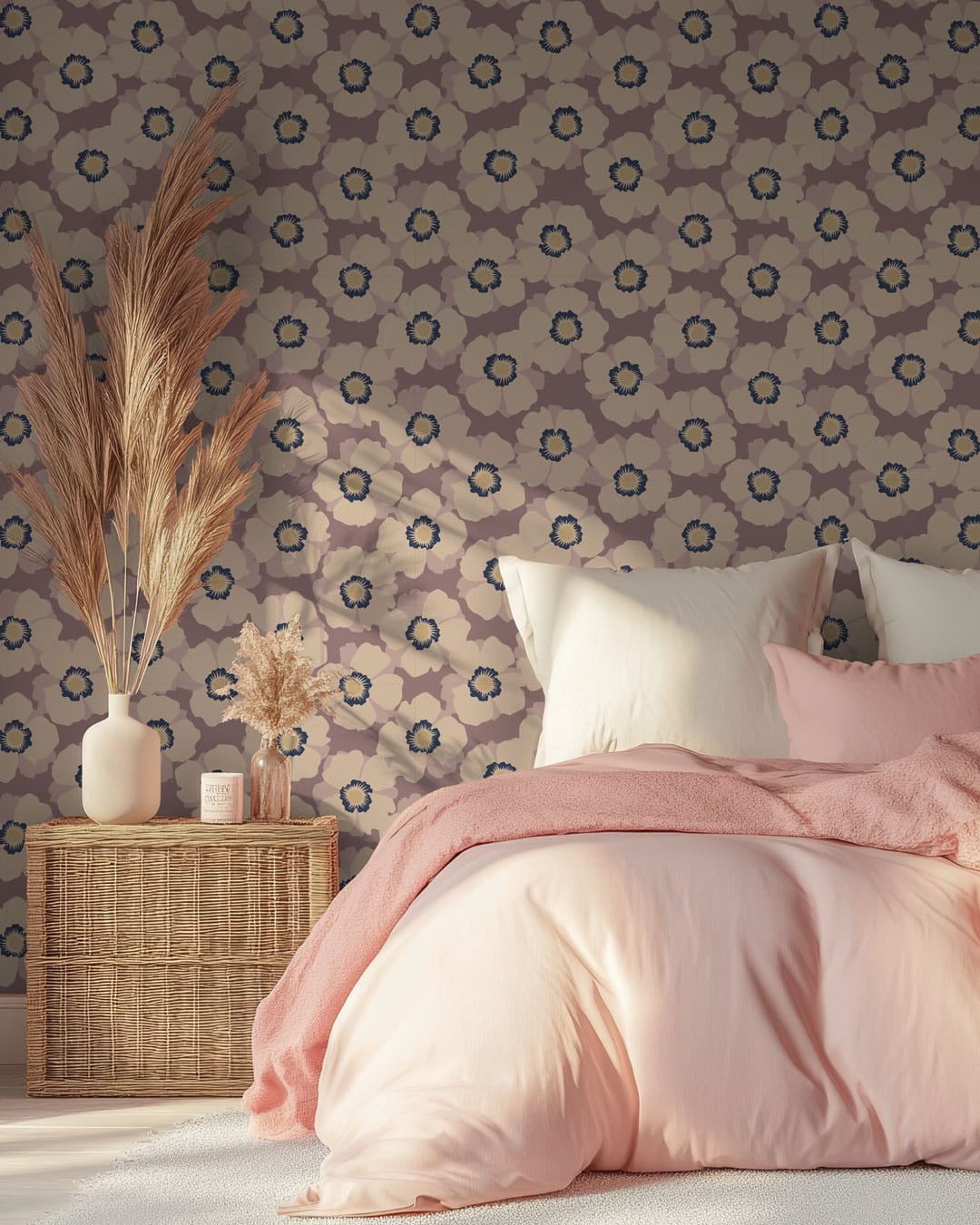 SOLÈNE - tapisserie florale vintage rose chambre