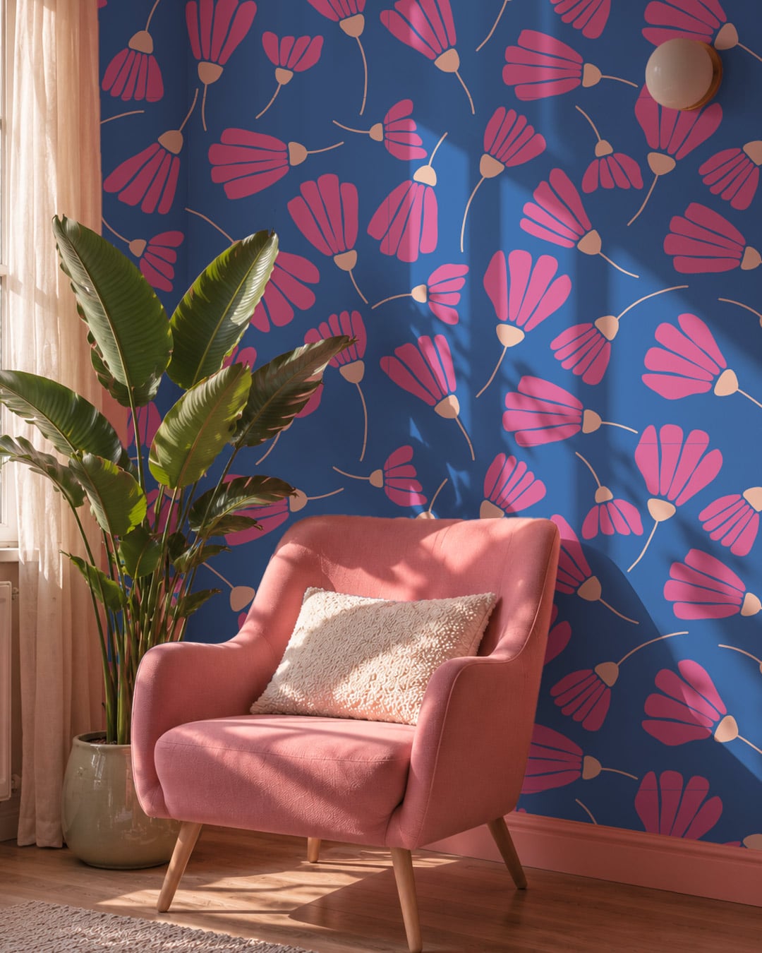 MAHÉ - Papier peint pissenlit en vol salon