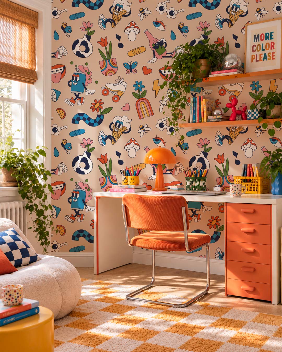 VERA - Papier peint doodle enfant bureau