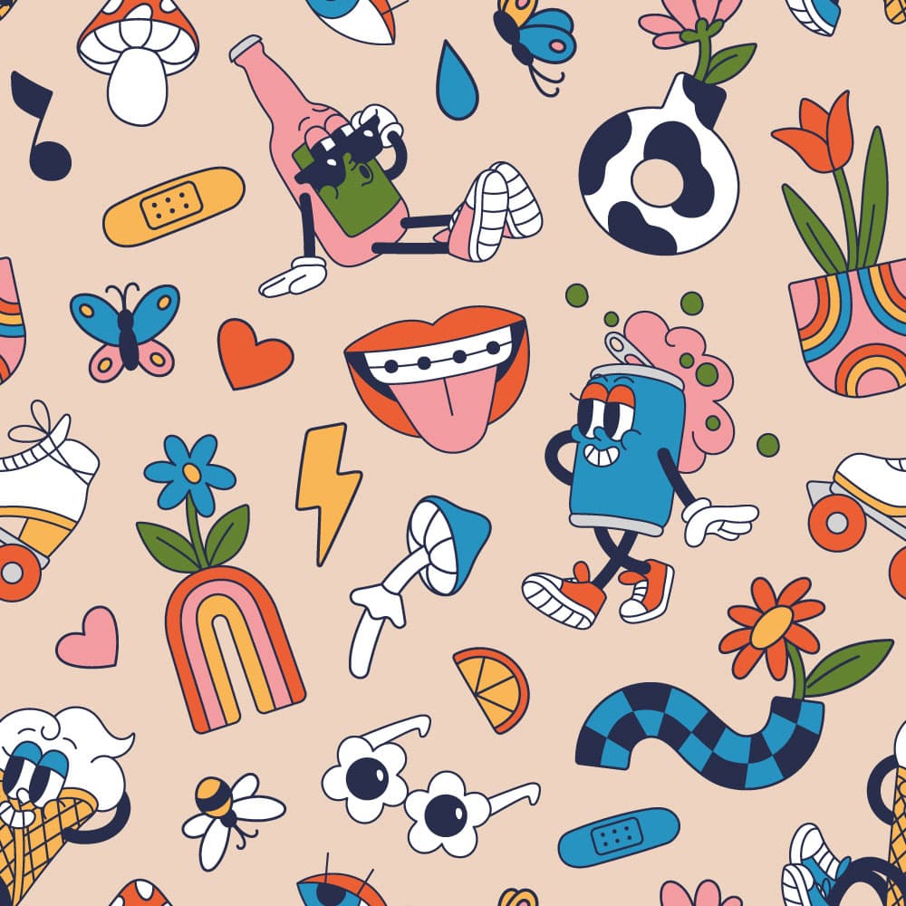 VERA - Papier peint doodle enfant